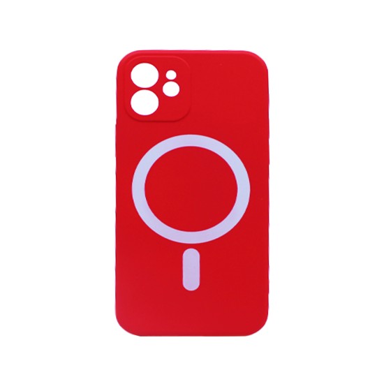 New Science Silicone Megnatic Case for iPhone 12 Red